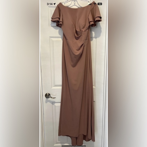 AZAZIE Peppermint Mother Of The Bride Mermaid Rouched Stretch Crepe Train 10 - Picture 6 of 11